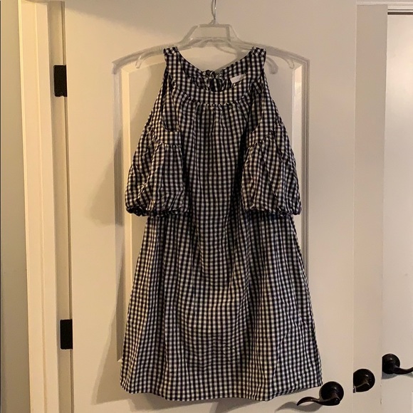 New York & Company Dresses & Skirts - Cold Shoulder Gingham Dress - NY&Co